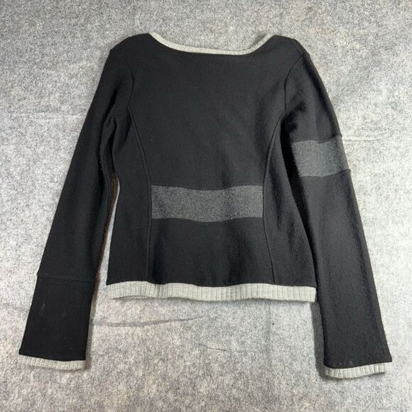 Eko-Logic 100% Recycled Cashmere Sweater Womens Large Retro USA Handmade Flaws - Picture 7 of 10